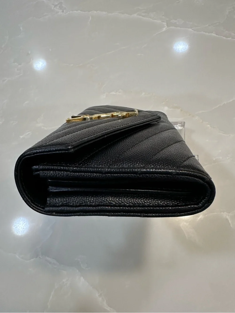 SAINT LAURENT CASSANDRE YSL MONOGRAM LARGE FLAP WALLET